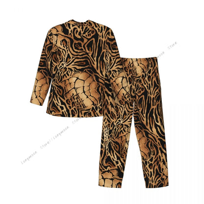 Mens Pajamas Sets Home Suits Tiger Leopard And Crocodile