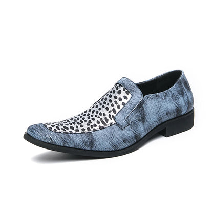 Summer New Leopard Print Men's Shoes Pointed