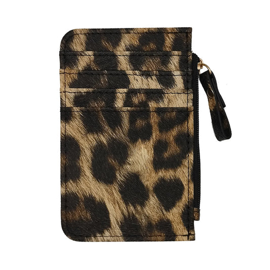 New Leopard Pattern Leather Slim Card Wallet For  men