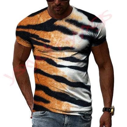 Summer Hip-Hop Style Leopard Tiger Animal Fur