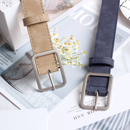 Leopard Print Pu Belt Unisex Fashion Personality Simple