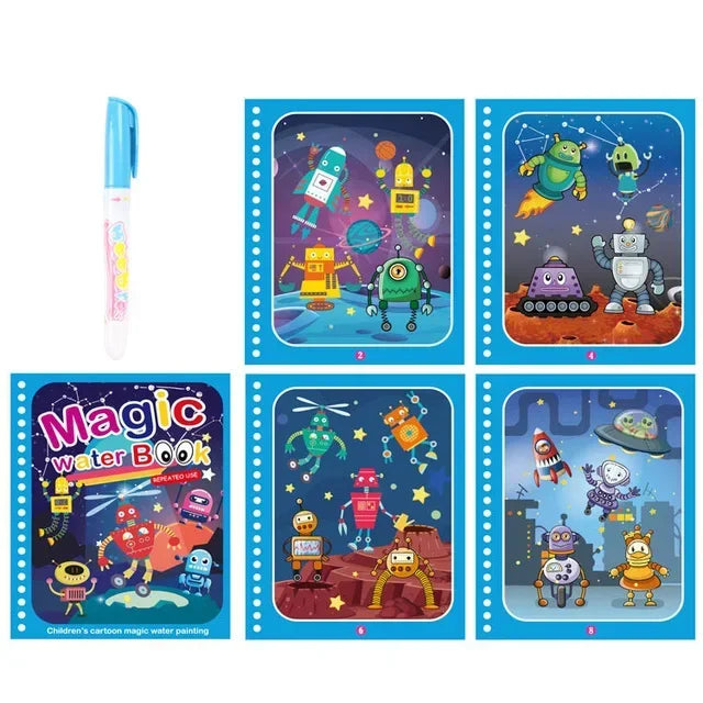 Drawing Coloring Books for Kids Magic Water Book with Pen
