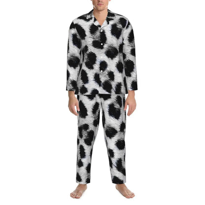 Green Leopard Texture Sleepwear Autumn Animal Print