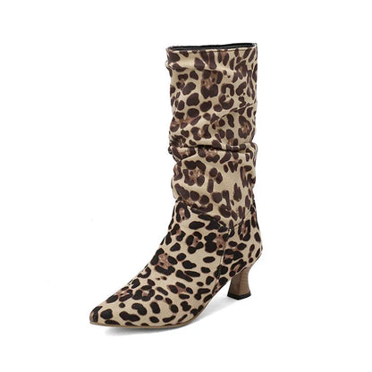 Winter Mid-calf Boots Woman Slip On Pointed