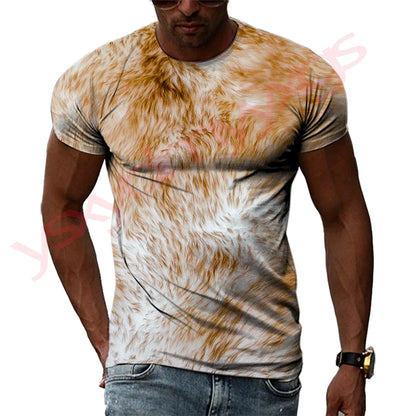 Cool Leopard Tiger Graphic Men's T-shirt - HD 3D Print | Jungle Line  