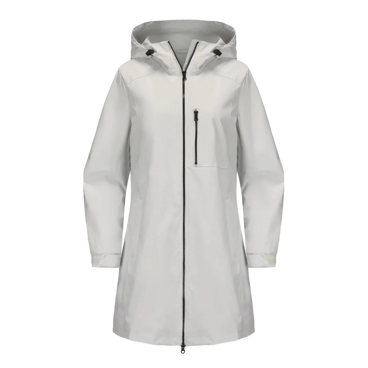Spring New Green Women's Hooded Long Jacket, Fashion Casual Coats, European Size S-3XL, Trench Women, Pink Black Blue Available
