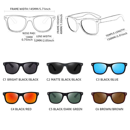 Classic Square Polarized Sunglasses Women