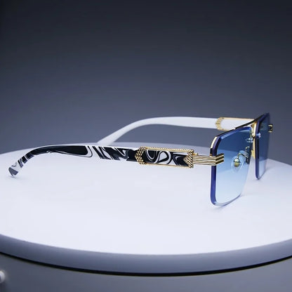 Fashion Rimless Sunglasses Men Women Populare