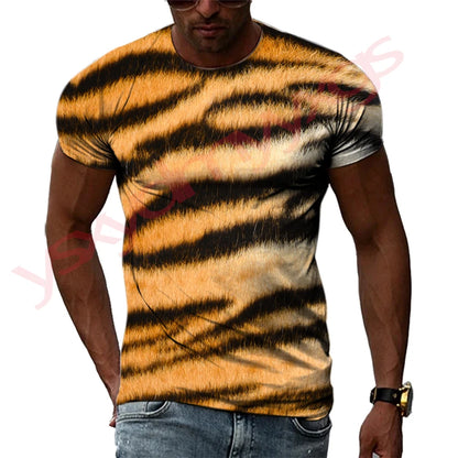 Summer Hip-Hop Style Leopard Tiger Animal Fur