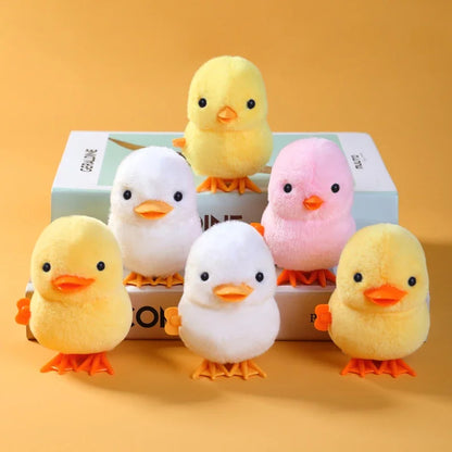 Yellow Jumping Chicken Clockwork Toy Walking Simulation