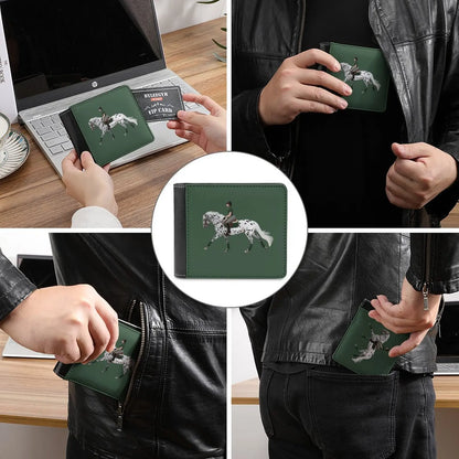 Leopard Hunter Jumper Equine Rampaige Business Men Wallets