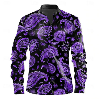 Men's New Fashion Long-Sleeved Shirts Casual Autumn