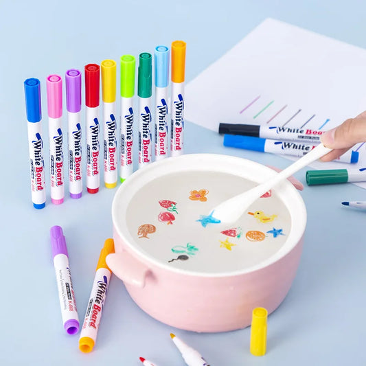 Water Floating Pen Magical Ink Pens With Spoon Floating