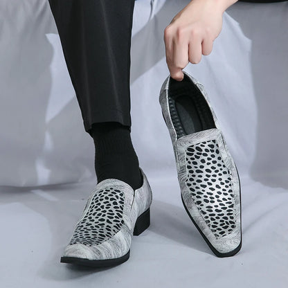 Summer New Leopard Print Men's Shoes Pointed