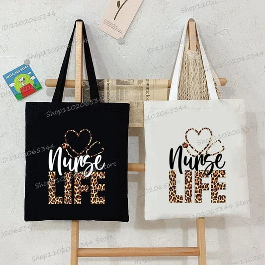 Nurse Life Women's Handbags Leopard Print Stethoscope