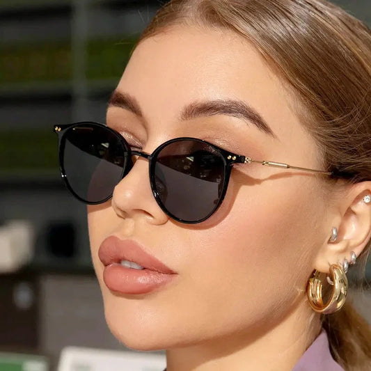 New korean fashion vintage round sunglasses for women