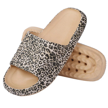 Leopard Print Cloud Slippers For  Men