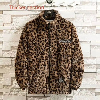 Leopard Print Jacket Loose and Comfortable