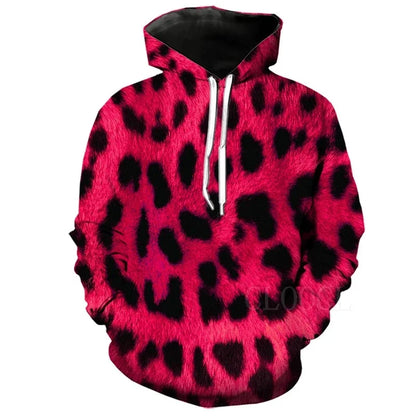 3D printed Harajuku men's sportswear leopard print men's