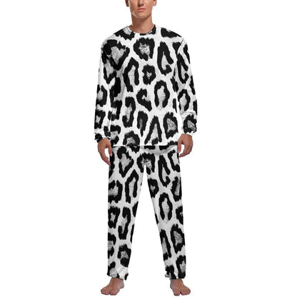 Brown Leopard Print Pajamas Autumn Animal Casual