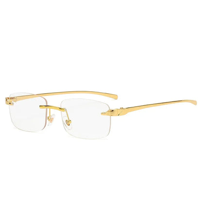 Fashion Vintage Rimless Square Sunglasses  Men