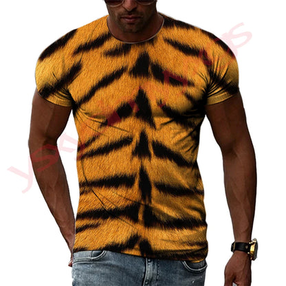 Summer Hip-Hop Style Leopard Tiger Animal Fur