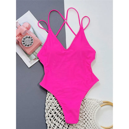 Sexy Leopard Printed V Neck Women Swimwear