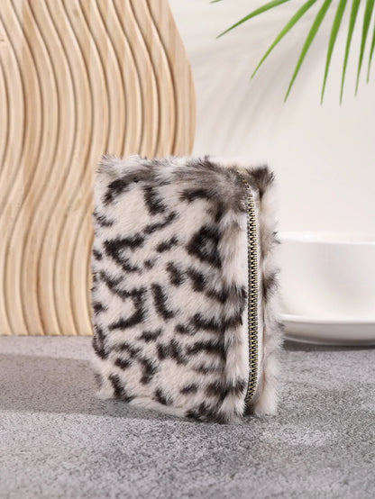 Creative Plush Coin Purse Fashion Leopard Pattern Women