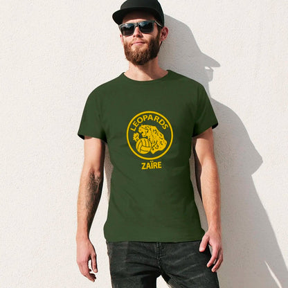 Zaire Leopards 1974 Retro Football T-Shirt tops blanks boys whites t shirts for men cotton