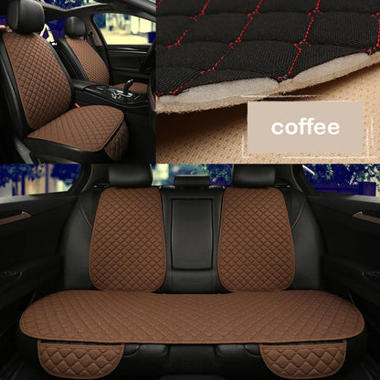 Universal Car Seat Cover Protector Linen Front Rear Back