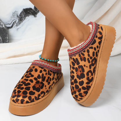 New Slip on Leopard Comfortable Outdoor Slippers Women