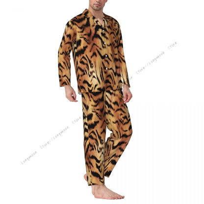 Mens Pajamas Sets Home Suits Tiger Leopard And Crocodile