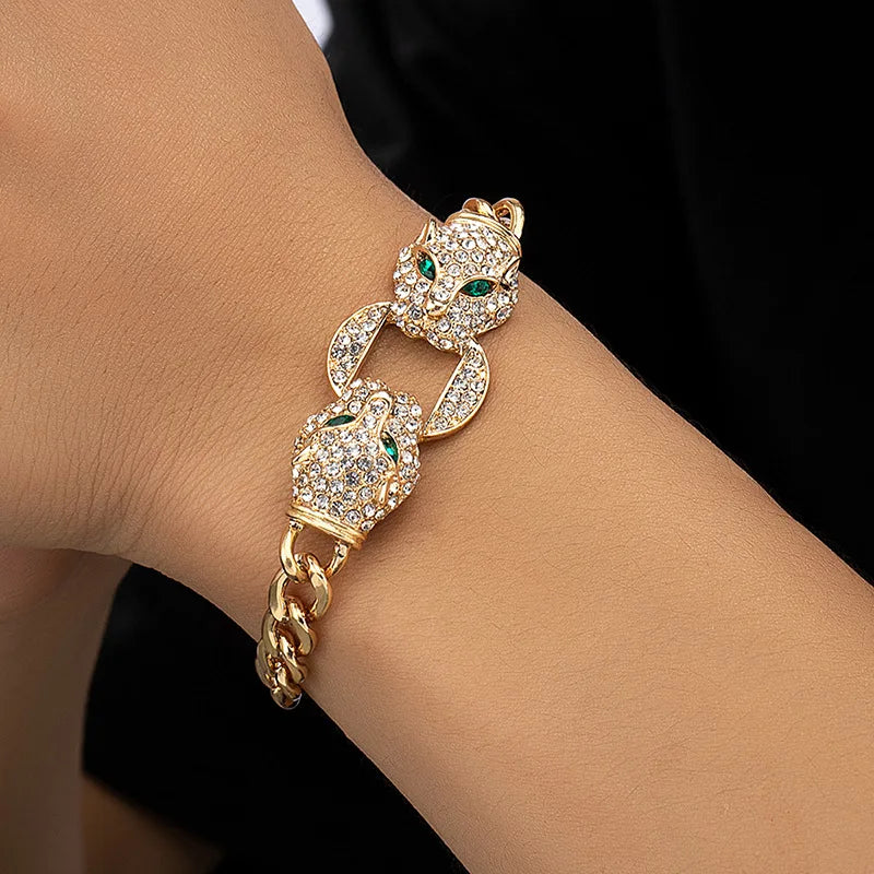 Round Leopard Head Bracelet Simple Fashion Hand Jewelry