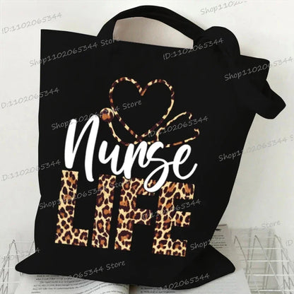 Nurse Life Women's Handbags Leopard Print Stethoscope