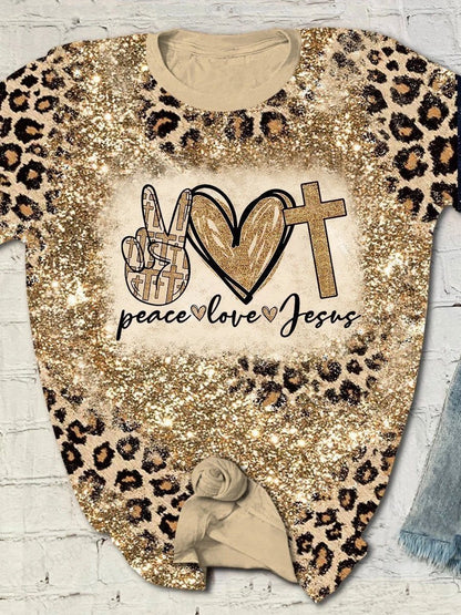 Jesus Cross T Shirt Gold Sunflower 3d Print T-shirt Women