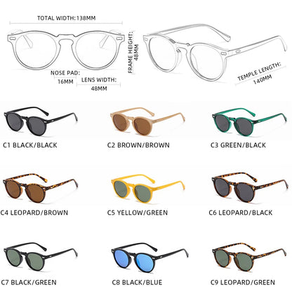 Retro Round Sunglasses Men Women Fashion