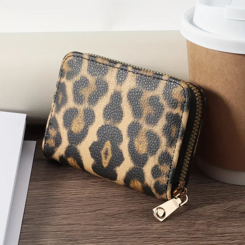 Mini Portefeuille Léopard – Élégant & Pratique | Porte-Monnaie
