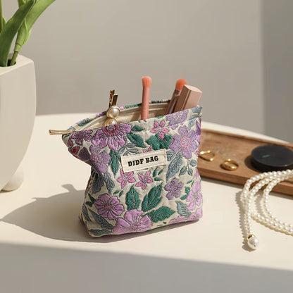 Fashion Leopard Print Women'S Makeup Bag Large-Capacity Cosmetics Skin Care Product Storage Bag Toiletry Bag Portable Liner Bag